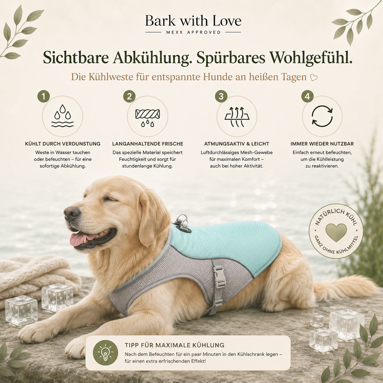 CoolBleiben Hundekühlweste